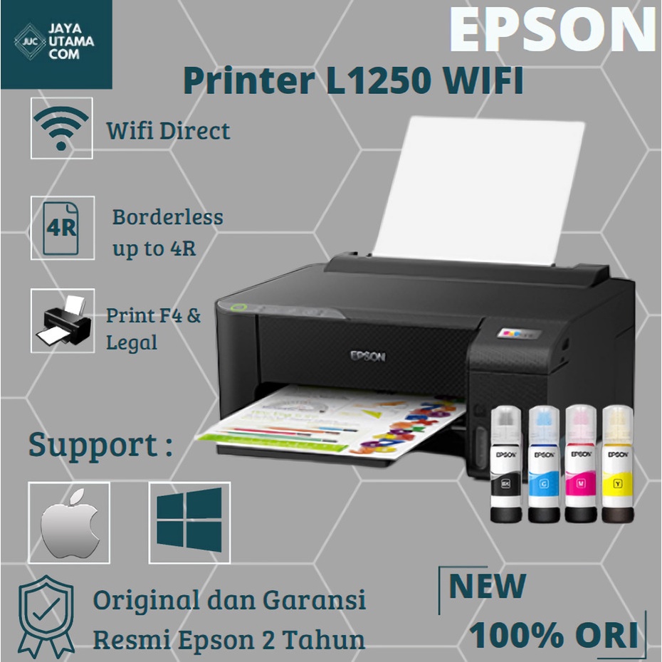 Jual Printer Epson L1250 Ecotank Print Wi Fi Ink Tank Shopee Indonesia 7315