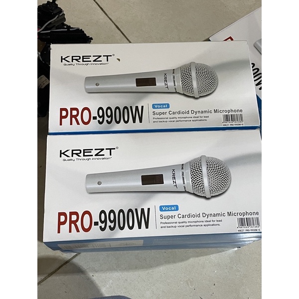Microphone Krezt Pro 9900 Vokal Putih dengan Kabel