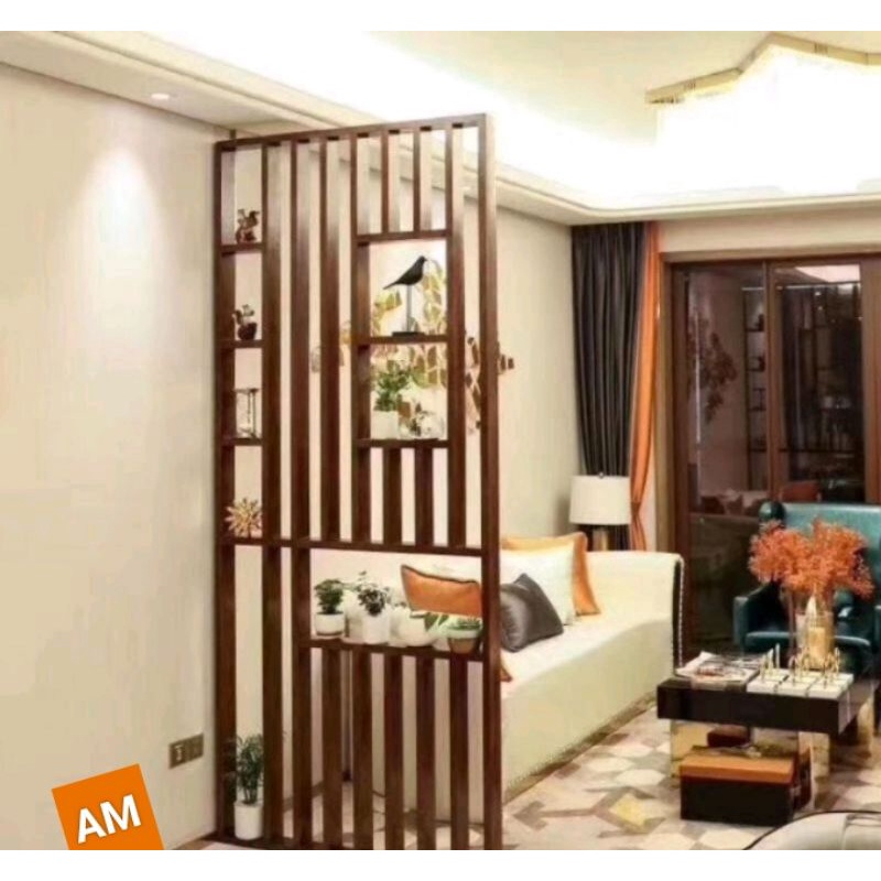 PENYEKAT RUANGAN TAMU MINIMALIS TEMPEL DINDING 120X8X200