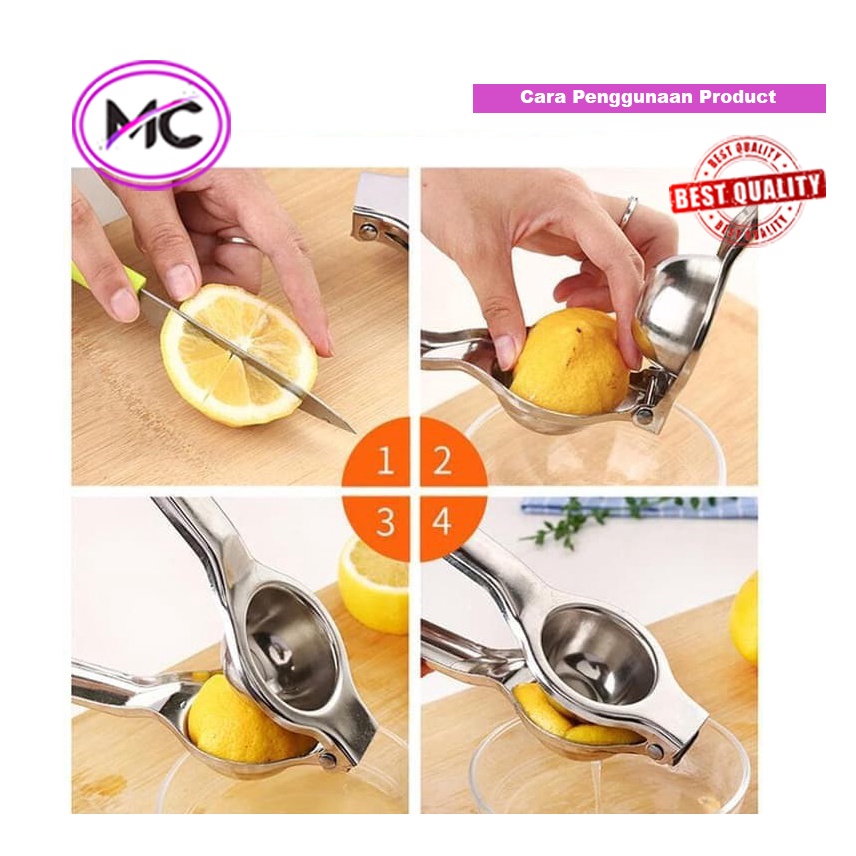 Alat Peras Jeruk Manual Stainless Steel Anti Karat Jeruk Lemon Nipis Pemeras Jeruk Praktis Murah