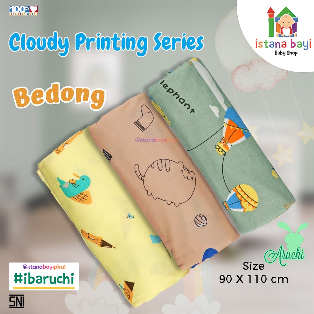 Aruchi Baby Bedong Motif 1 Pcs - Bedong bayi/kain bedong/pakaian bayi