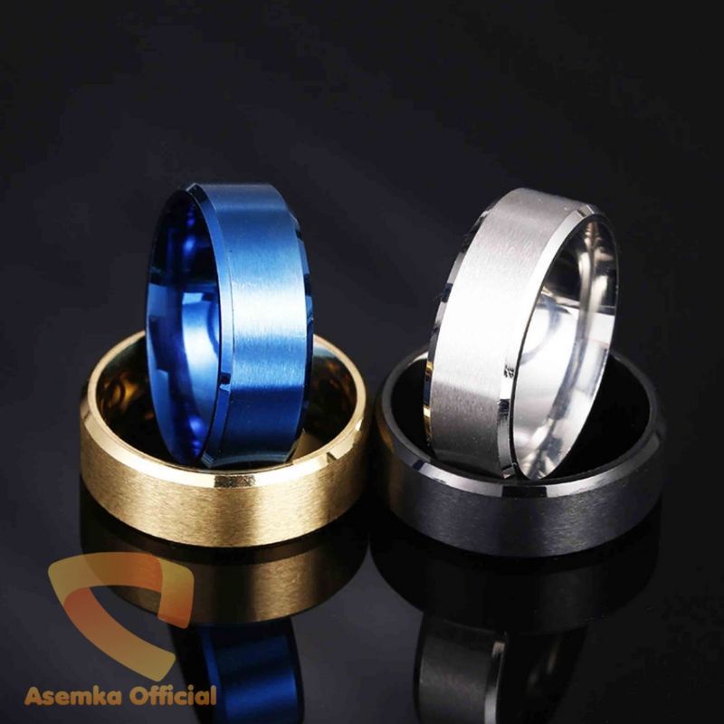 Cincin Titanium Asli//Cincin Pria wanita Model elegan