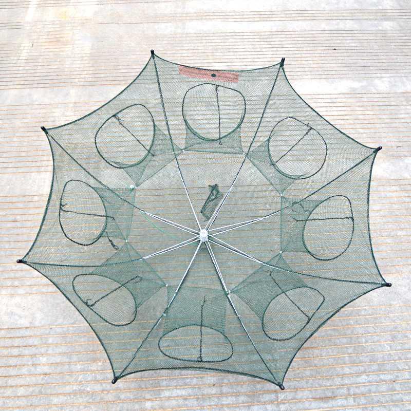Jaring Pancing Ikan Jebakan Hexagonal 8 Lubang Fishing Net Trap Cage