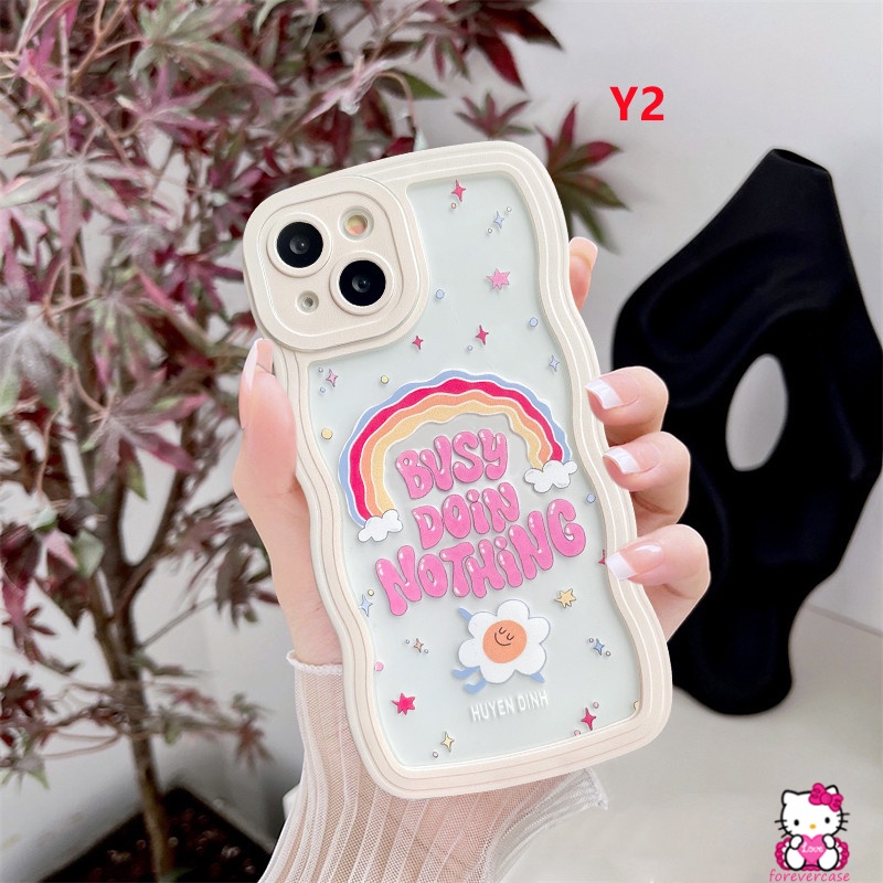 Soft Case TPU Motif Tulisan Inggris Warna-Warni Pelangi Untuk iPhone 7 8 Plus 14 Plus 11 6 6s XR 12 13 11 Pro MAX 14 Pro MAX X XS MAX SE 2020