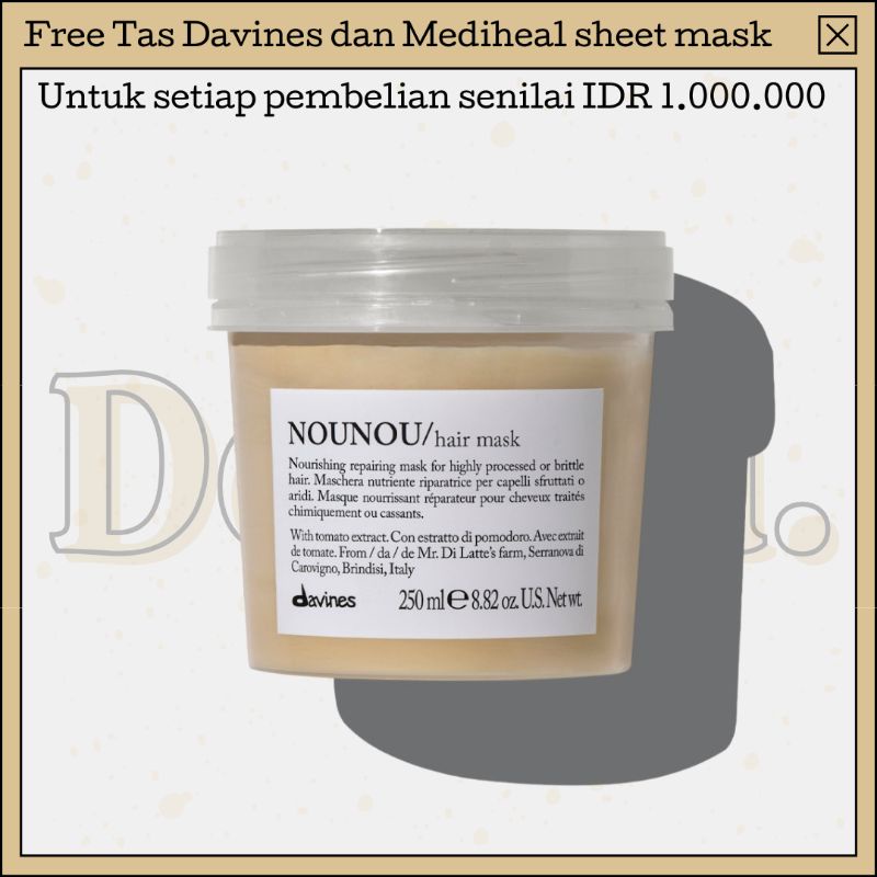 [EXP 2028] Davines - NOUNOU Hairmask Hair mask 250ml Nou Nou