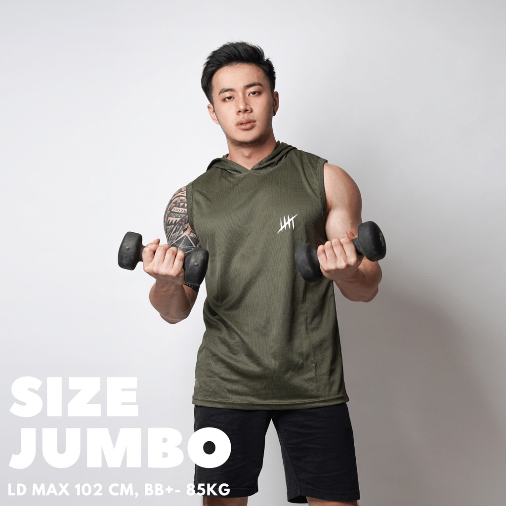 DONSON Sportswear Hoodie Singlet Sleeveless Polos Tanpa Lengan 5 Warna Atasan Jumbo