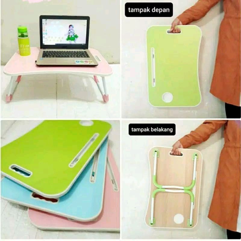 (MURAH) MEJA LAPTOP LIPAT PORTABEL / MEJA BELAJAR ANAK / MEJA LAPTOP POLOS