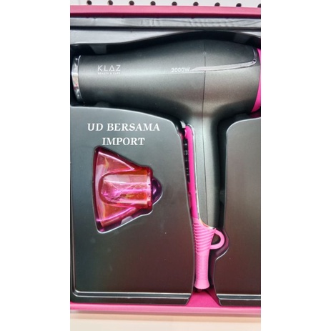 KLAZ Hair Dryer/Pengering Rambut/Penata Rambut Black-Pink