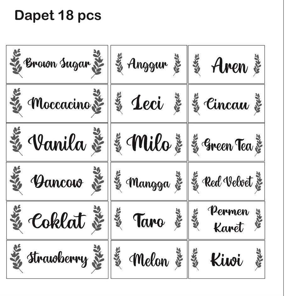 

Good Order--STIKER BUMBU DAPUR/ LABEL BUMBU TRANPARAN