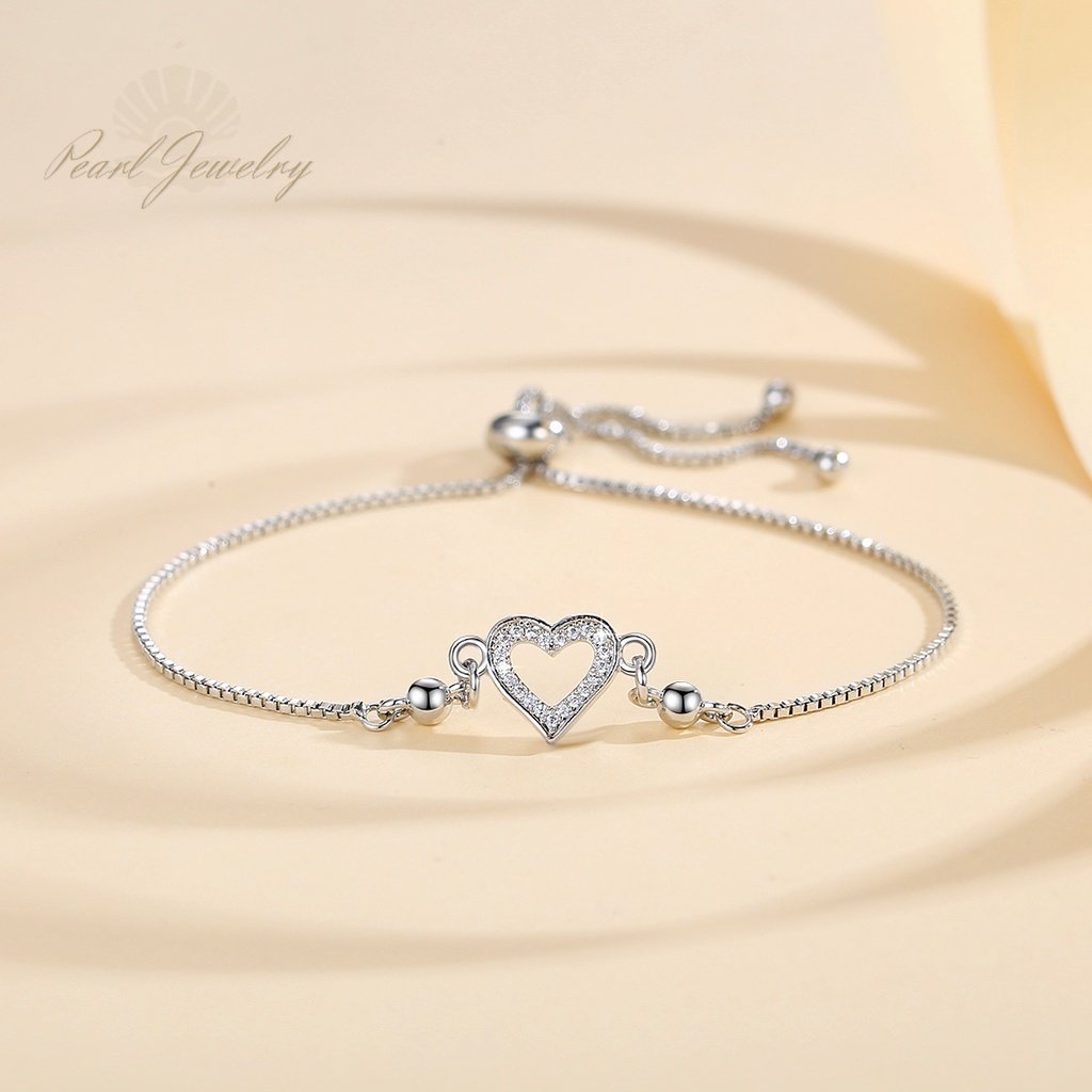 Y754 [COD✔]Gelang Rantai Titanium Lapis Emas Stainless Wanita Heart Jewelry Gift For Wanita