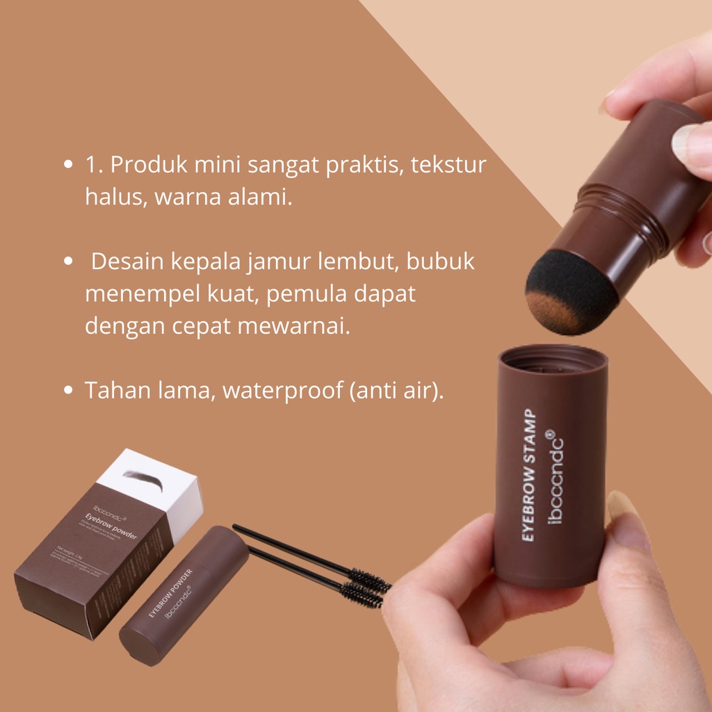 [Siap Dikirim] Ibcccndc Eyebrow Powder Cetakan Alis Instan Eyebrow Stamp Alis Stempel Alis Waterproof dengan 10 Model Cetakan Alis-5