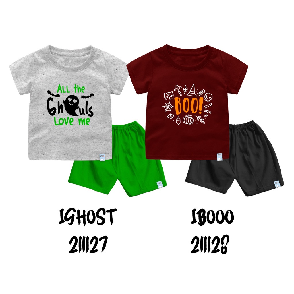 Setelan Bayi &amp; Anak N&amp;F Tema Halloween I Creepy Untuk Usia 6 Bulan - 8 Tahun Bahan Cotton 30s