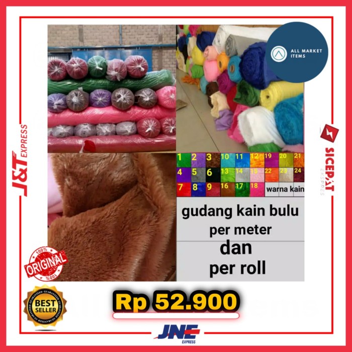 Kain bulu/bahan karpet bulu ukuran 100x155 cm - Hijau Daun(F3A2) KARPET BULU RASFUR bisa dicuci ada 