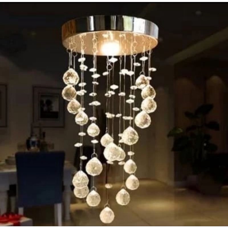 LAMPU PLAFON KRISTAL MINIMALIS LAMPU HIAS MEJA MAKAN