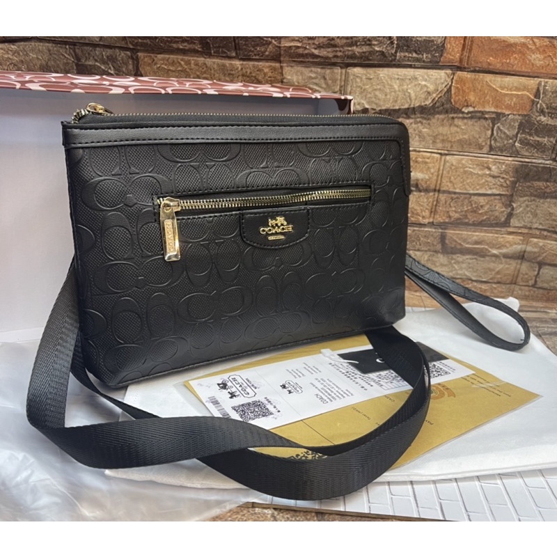 Clutch Coach Pria/Wanita Handbag Multifungsi Tas Tangan Import Free Box