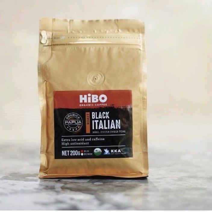 

BAYAR DITEMPAT✔️HiBO Kopi Organik Arabika Papua - Black Italian 200 gram (Ground / Bubuk)|KD5