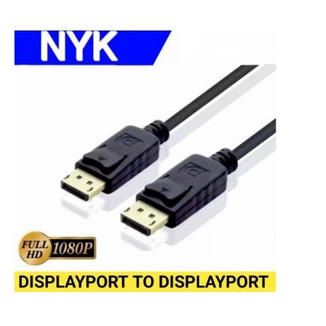 Cable displayport nyk 3 meter m-m 4k 60hz UHD for pc cpu vga mac - Kabel display port dp 3m male