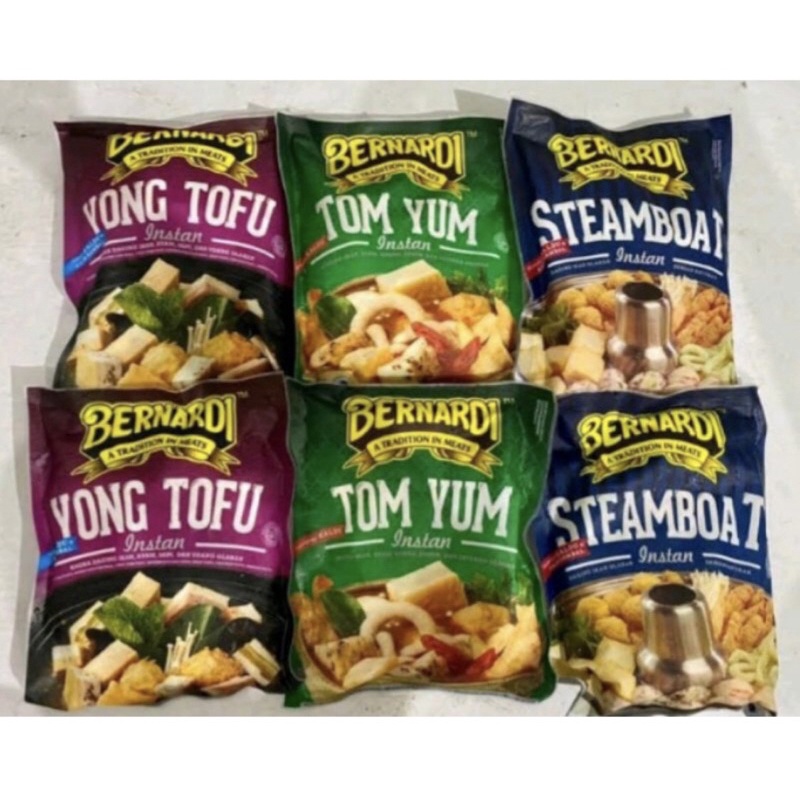 

Bernardi Steamboat 300gr,Bernanrdi Yong Tufo 300gr,Bernardi Tom Yum 300gr