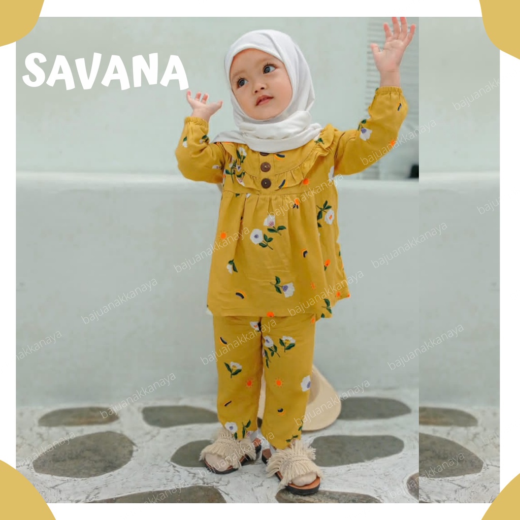 1-4 TH SETELAN ANAK SAVANA ONE SET RAYON ANAK by MyBee Versi 2