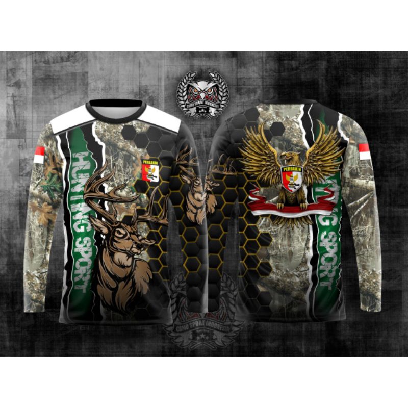 Baju Camo Hunting/Kaos Camo Deer Hunting Lengan Panjang