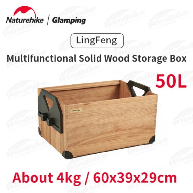 STORAGE BOX NATUREHIKE NH21SNX07 SOLID WOOD MULTIFUNGSI TEMPAT PENYIMPANAN KAPASITAS BESAR PIKNIK CA