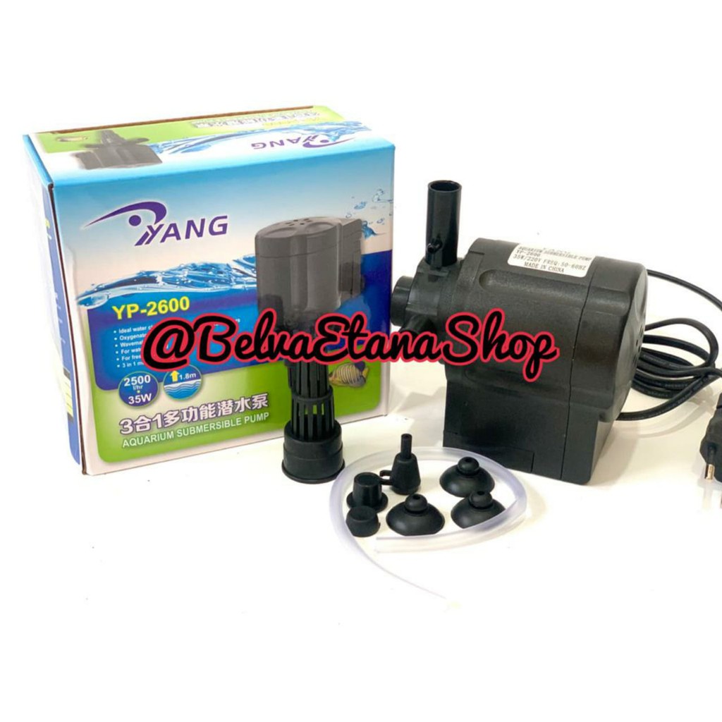 Yang YP 2600 YP2600 Submersible Pump Mesin Pompa Air Pompa Celup Power Head Aquarium Aquascape