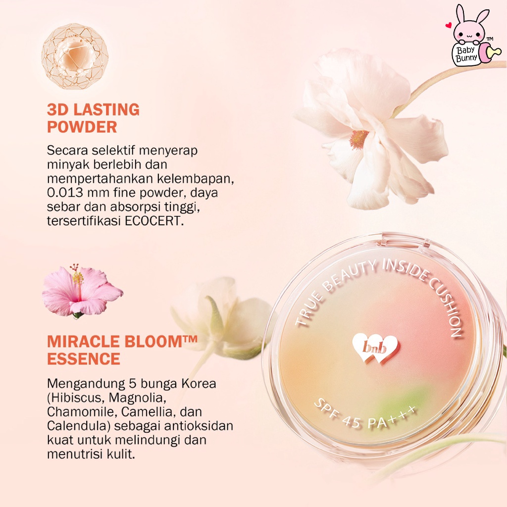 ❤ BELIA ❤ BNB barenbliss Korean Bloomatte Fine to Refine Compact Powder | 24H oil control | Bedak Padat | BPOM