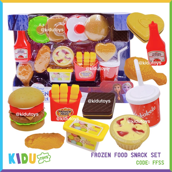 Mainan Anak Frozen Food Snack Set Kidu Toys