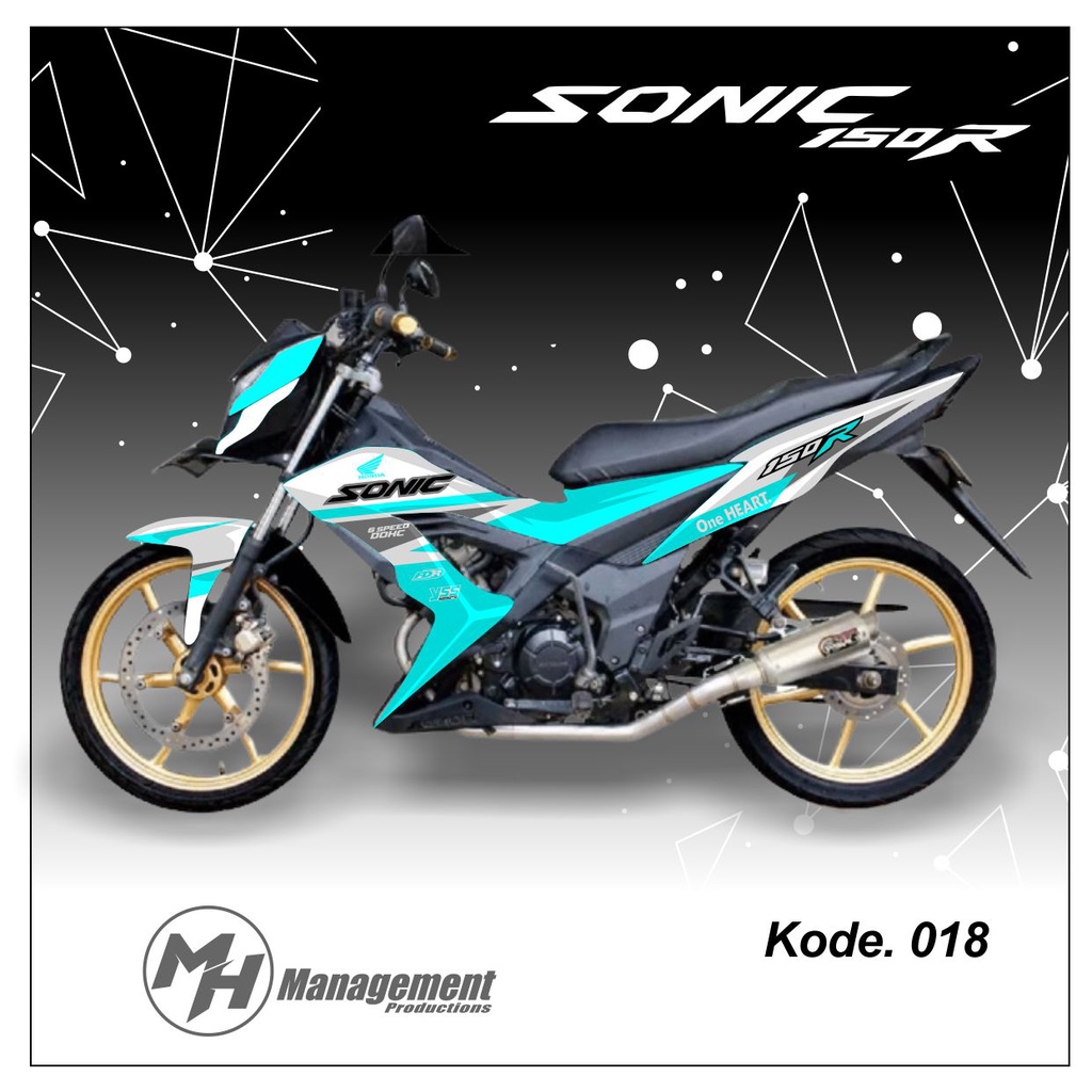 09SONIC DECAL SONIC 150R FULL BODY - VARIASI FULLBODY MOTOR HONDA SONIC 150R (CUSTOM DESAIN) - STRIP