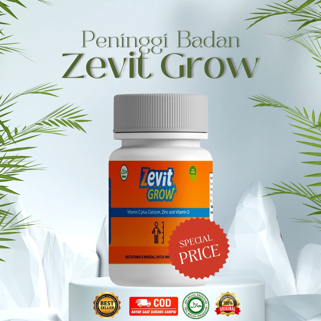 SUPLEMEN Peninggi Badan Suplemen Tinggi Anak Remaja Dewasa Super Cepat Original Terbaik / ZEVIT GROW