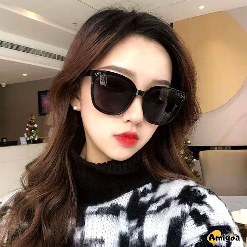 Kacamata Kotak Hitam Korean Fashion Sunglassess Wanita/Pria Unisex - AG2