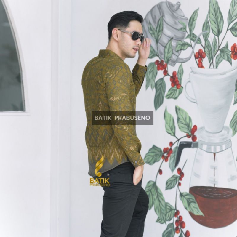 KAWIBAWAN KEMEJA BATIK PRABUSENO TERBARU BAJU BATIK PRIA NGANTOR BAJU KONDANGAN SERAGAM BATIK