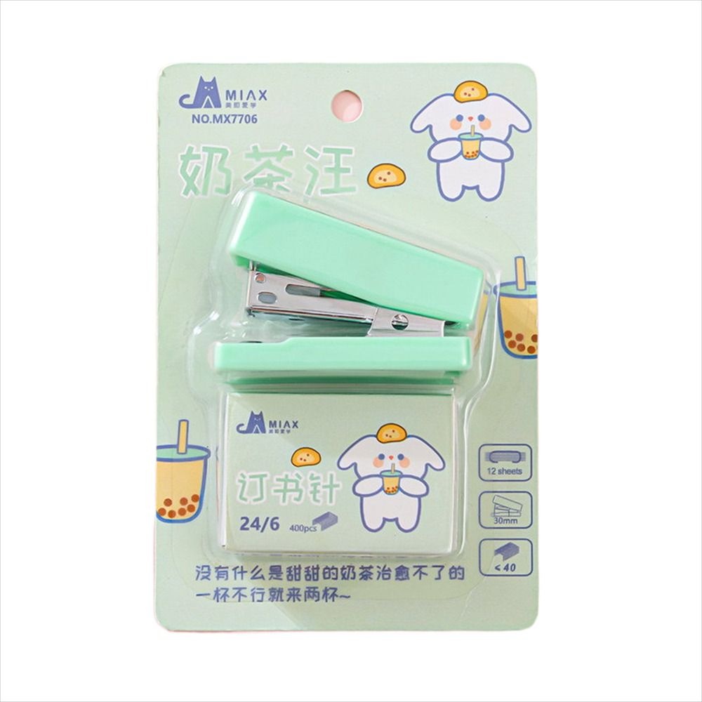 【 ELEGANT 】 Mini Stapler Stationery Alat Pengikat Kantor Rabbit Paper Binder Anak Staples Pelajar