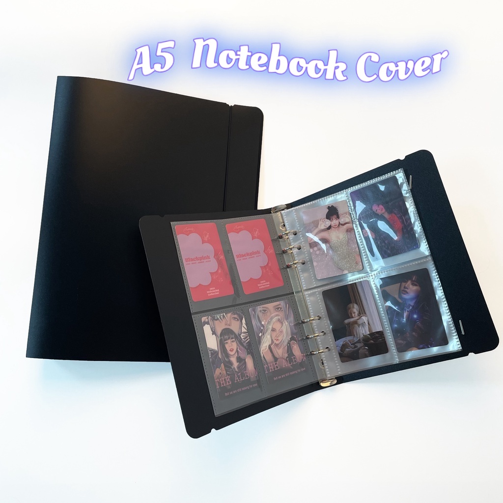 Cover Binder Loose Leaf 6 Lubang Bahan Plastik PP Warna Hitam Ukuran A5