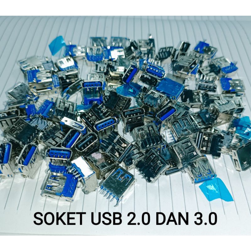 SOKET USB 2.0 3.0 LURUS MIRING ORIGINAL
