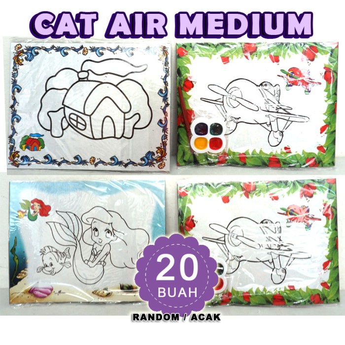 

Hadir Mainan Edukasi Cat Air Medium 20 Pcs - Cat Air Medium 20 Buah Bagus