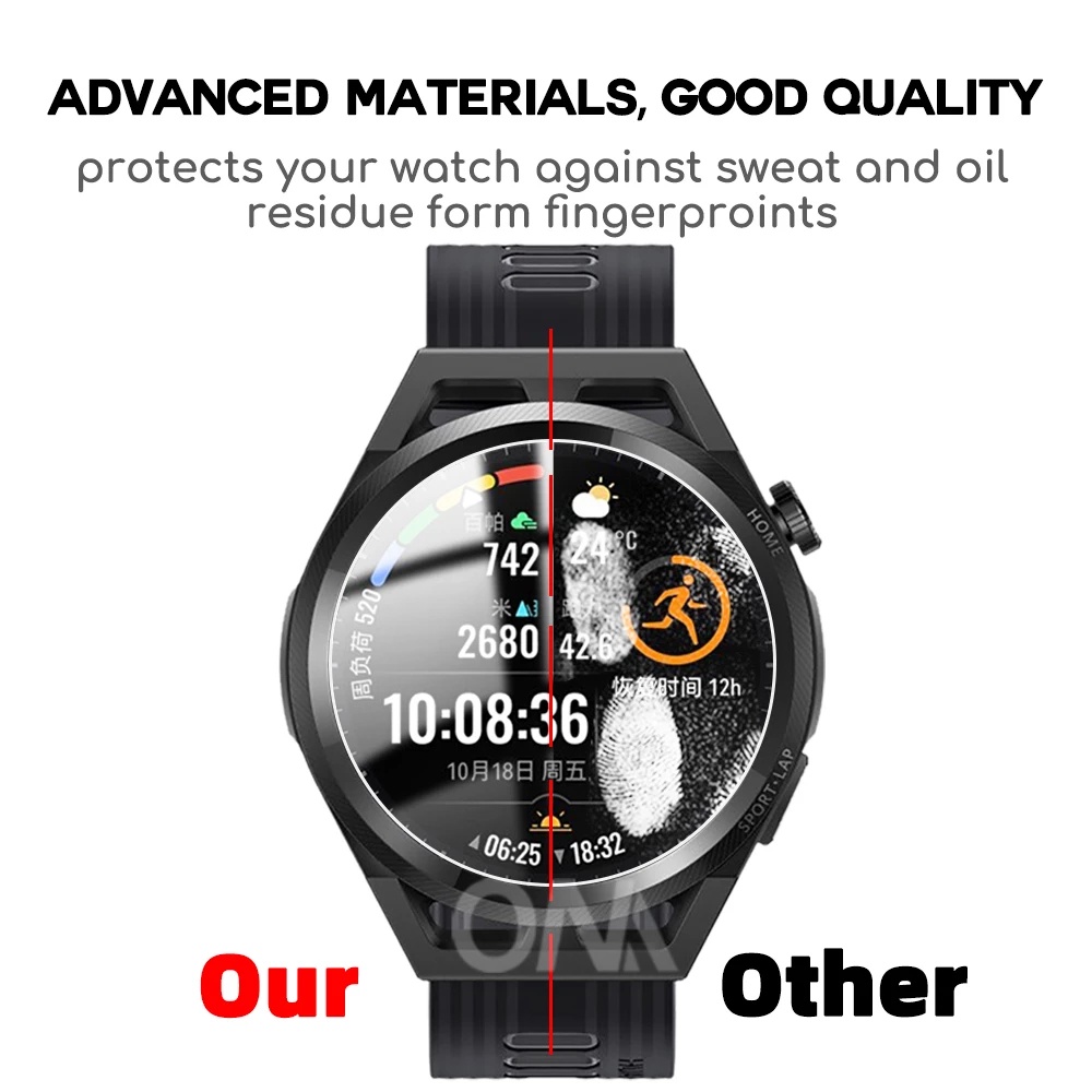 Pelindung Layar Tempered Glass 9H HD Transparan Anti Ledakan Untuk Huawei Watch GT Runner