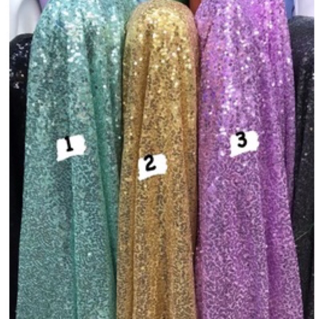 Sequin/Bahan sequin/Kain Sequin/maron