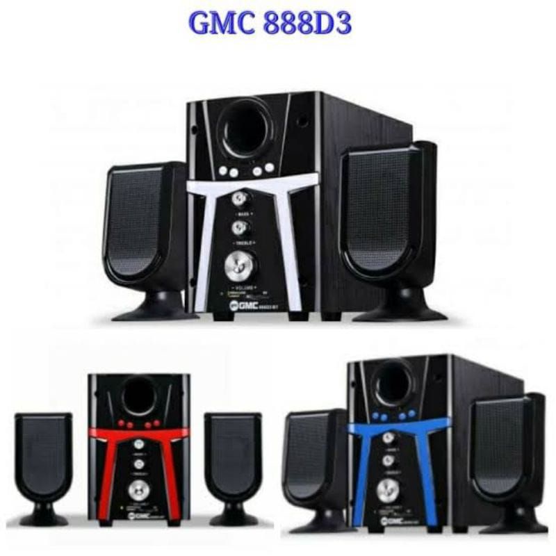 promo speaker bluetooth portabel GMC 888D3 3 in 1 bonus mic-1