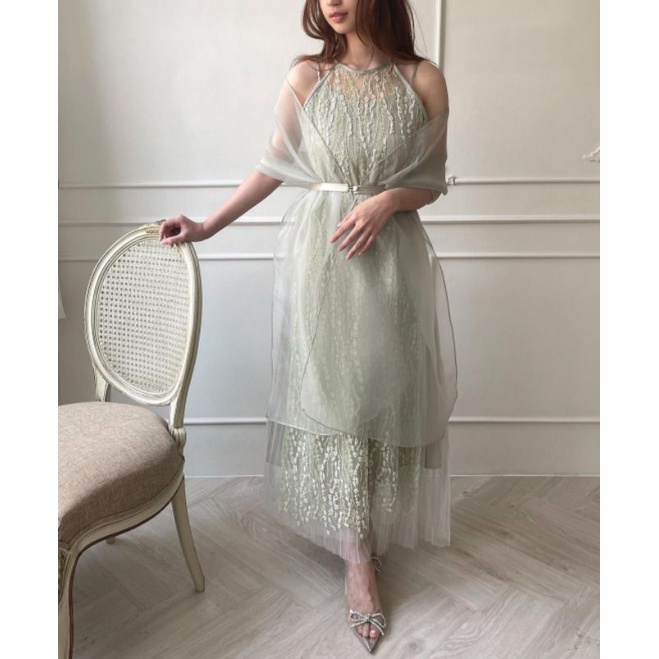 Promo Selendang Organza Scraft Aksesoris Gaun Wanita Gaun Prewedding Scraft Organza Dot Original