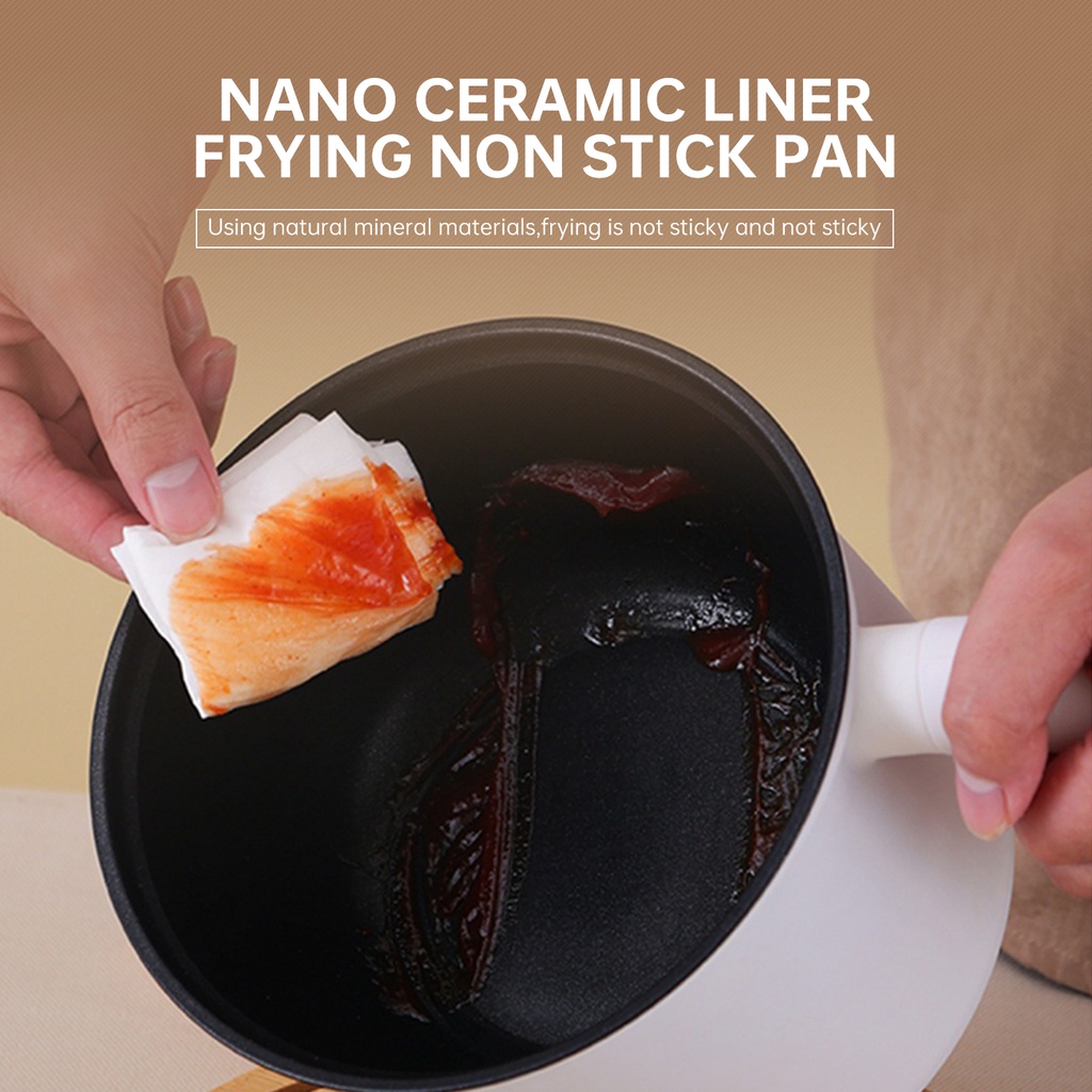 Perfin PFELP01 Panci Listrik Serbaguna Panci Anti Lengket- Portable Fry Pan Free Kukusan 1.5L