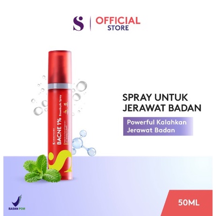SOMETHINC Bacne 1% Biosalicylic Spray - Spray Jerawat Badan & Jerawat Punggung
