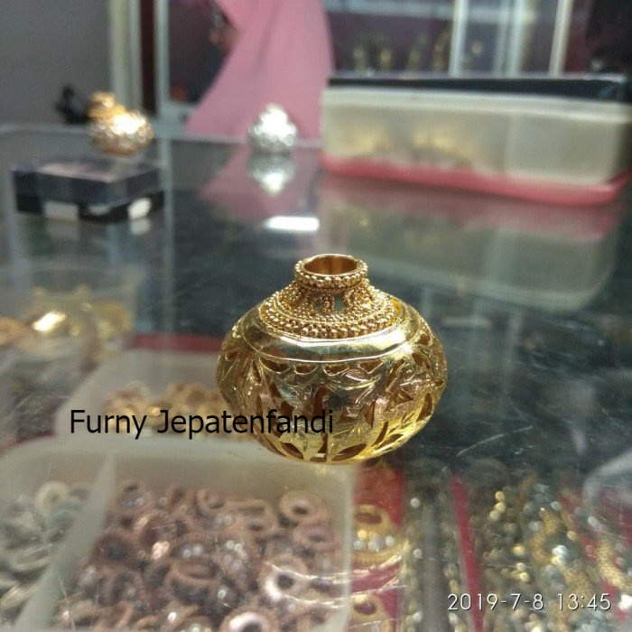 Selut Mendak Keris Kuning Emas Motif Daun Terlengkap Seindonesia FJF