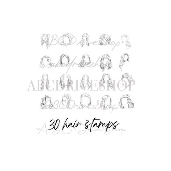 Procreate Brush - Hair Braids Curly Wavy Brushes