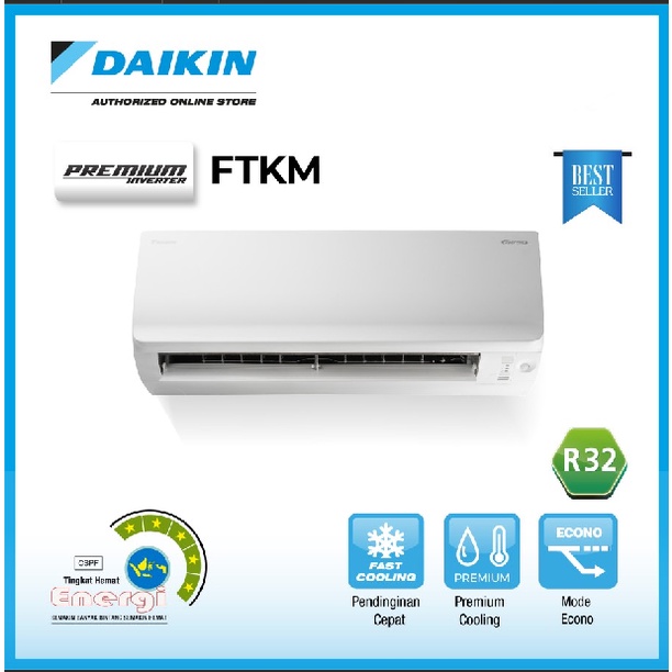 AC Daikin Premium Inverter 1 PK 1PK R32 FTKM25SVM4 / FTKM 25SVM4