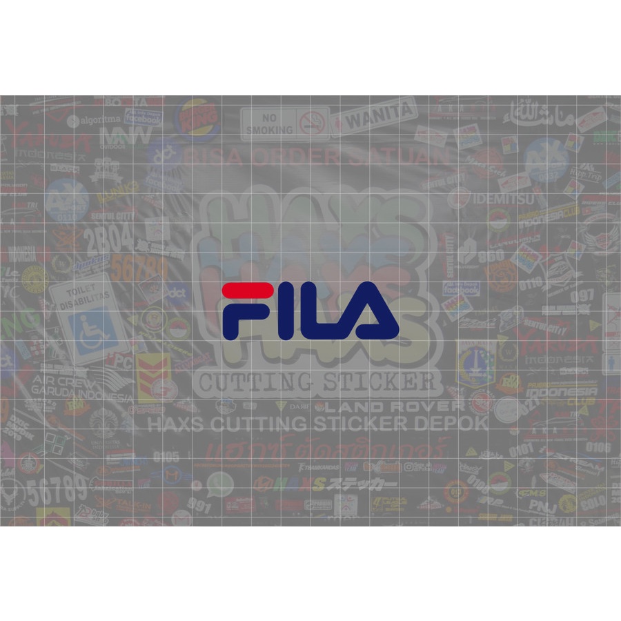 Cutting Sticker Fila Ukuran 6 Cm Untuk Motor Mobil