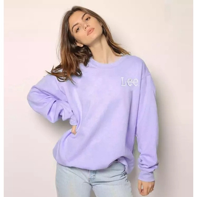 SWEEPER - TERLARIS BASIC SWEATER LEE BASIC PRIA &amp; WANITA M-XL BAHAN FLEECE
