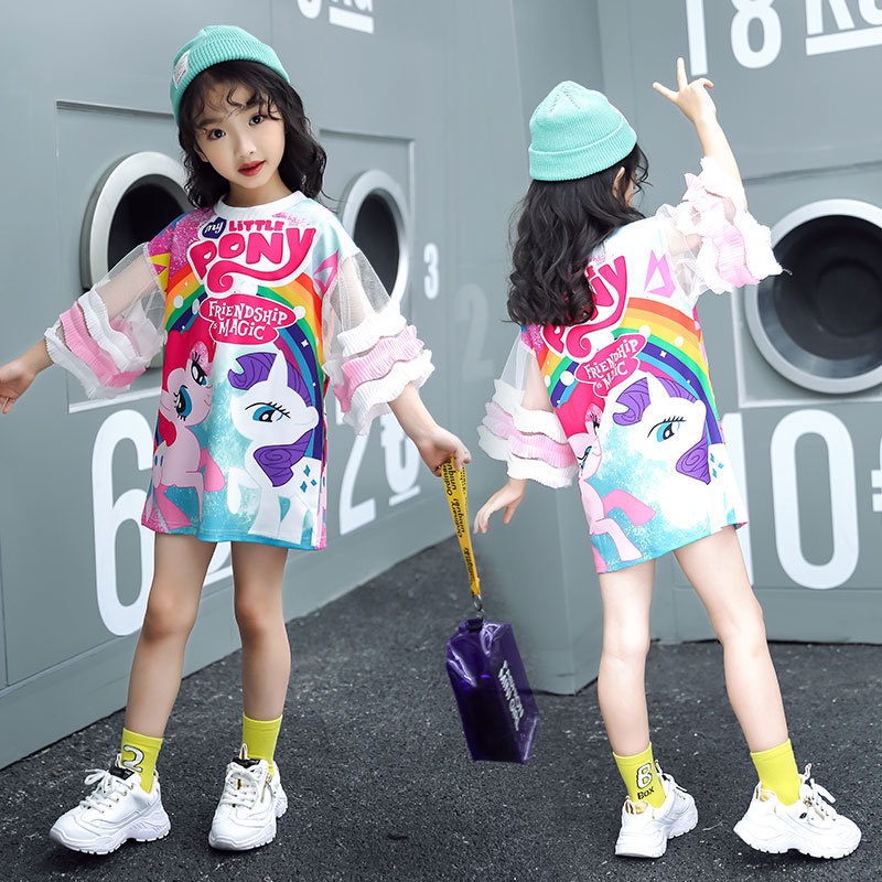 [PRINCESS KESLI] 1-8tahun Kaos dress PONY anak perempuan/Gaun anak/Rok anak cewek