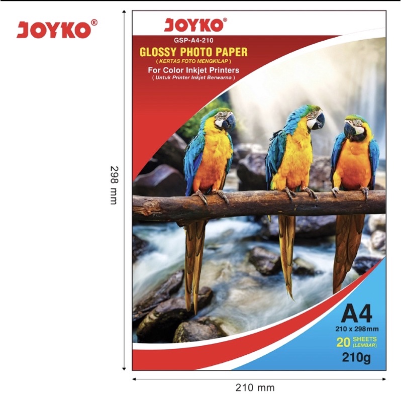 

Glossy Photo Paper Joyko GSP-A4-210