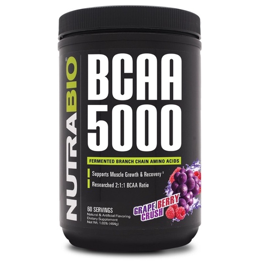 BCAA 5000 POWDER 60 SERVING NUTRABIO | SUPLEMEN BCAA | BCAA BUBUK BCAA - GRAPE BERRY
